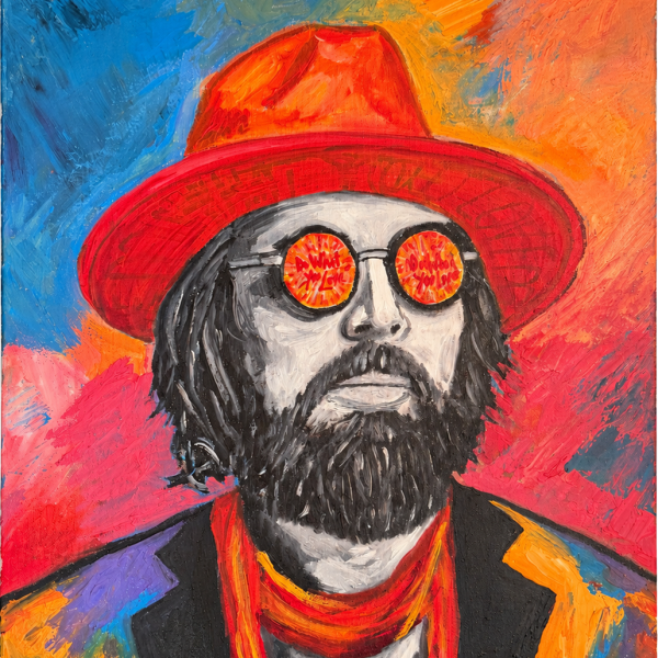 Do What You Love Artist Selfportrait 8 — original painting by Sergey Gordienko