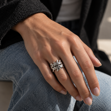 DWYL Silver Ring — photo 3